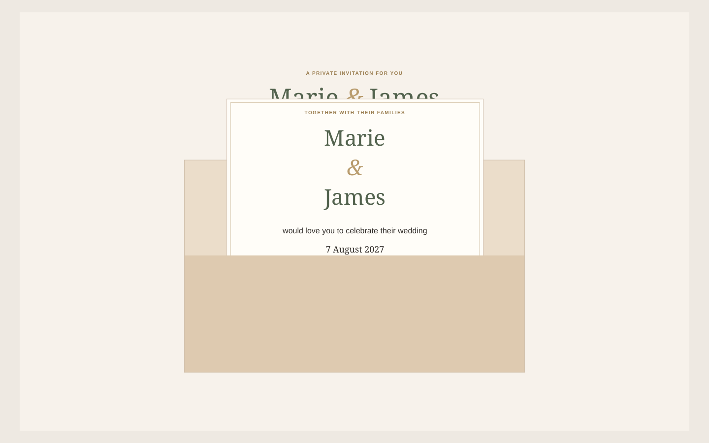 Digital wedding invitation